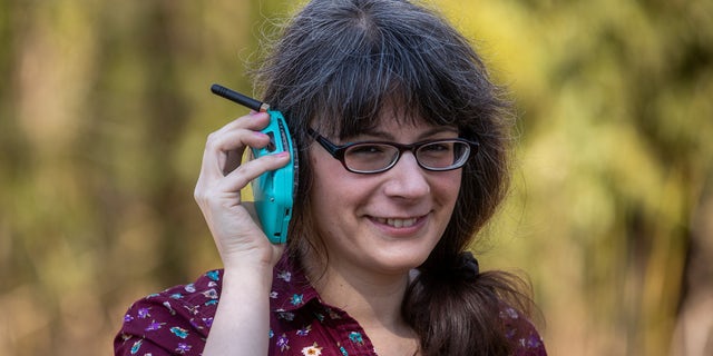 Space engineer Justine Haupt, 34, built a rotary dial mobile phone due to her dislike of the hyper connectivity associated with smartphones.