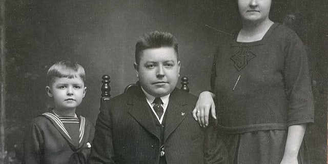 Edward Palkot with his mother Mamie and father John.