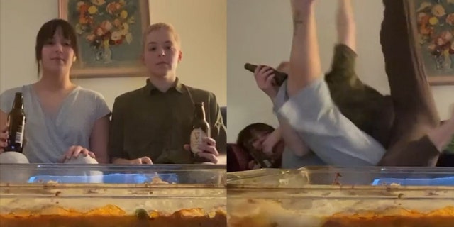 Tiffany Bierly and Ana Puzycki, of the Seattle-based art making duo Tiffana, choreographed a wobbly, slow-mo routine to “Beer, Beer, Beer” by The Clancy Brothers.