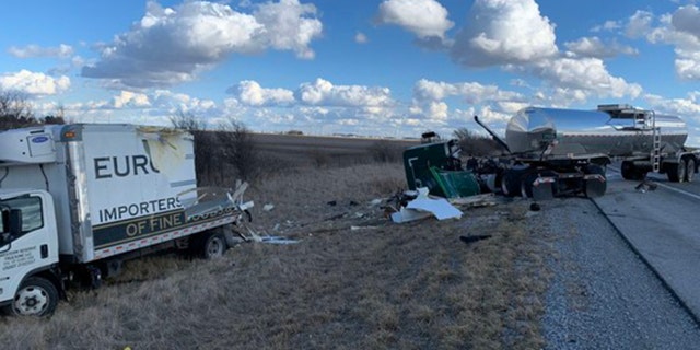 A second crash was reported a mile down the interstate shortly after the initial crash.