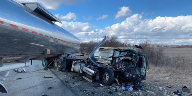 The highway was closed for several hours after the crash.