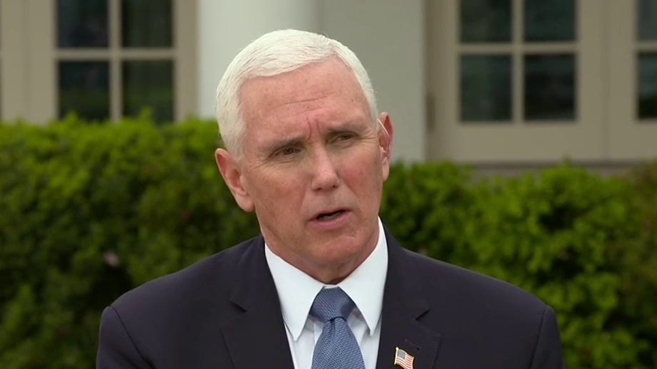 Pence: Trump putting health and safety of Americans first, praises hospital workers