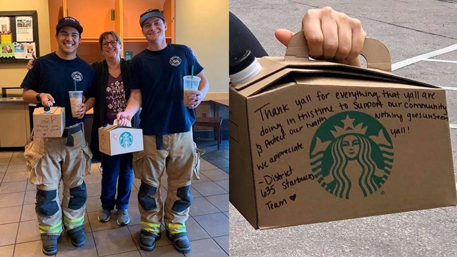 Starbucks offering free coffee to frontline responders amid