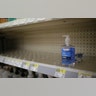 Rows of hand sanitizer are seen empty at a Walgreens in Idaho Falls, Idaho, Feb. 28, 2020.