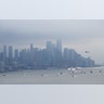 The USNS Comfort sails up the Hudson River past Lower Manhattan as it arrives in New York City, March 30, 2020.