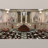 The empty Missouri Senate chamber after senators adjourned for the day and announced they would not reconvene in a full session until at least Mar. 30 because of concerns over the new coronavirus, in Jefferson City, Missouri, Mar. 12, 2020.