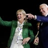 Democratic presidential candidate Joe Biden and his wife Jill attend a primary election night rally in Los Angeles, March 3, 2020. 