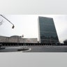 New York, New York: The outside view of United Nations Headquarters after it closed to the public "out of an abundance of caution"  on March 11, 2020.