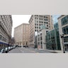 Boston, Massachusetts: Streets in the financial district appear almost empty due to the coronavirus disease (COVID-19) which has caused many companies to have their employees work from home.