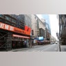 New York, New York: Broadway theatres are seen as they begin to shut down for 30 days.