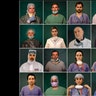 A combo of portraits of Italian doctors and nurses taken during a break or at the end of their shifts in Rome, Bergamo and Brescia, Italy, March 27, 2020.