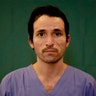 Luca Tarantino, 37, an Emergency nurse at the Humanitas Gavazzeni Hospital, poses for a portrait at the end of his shift in Bergamo, Italy, March 27, 2020.