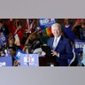 Democratic U.S. presidential candidate and former Vice President Joe Biden appears at his Super Tuesday night rally in Los Angeles.