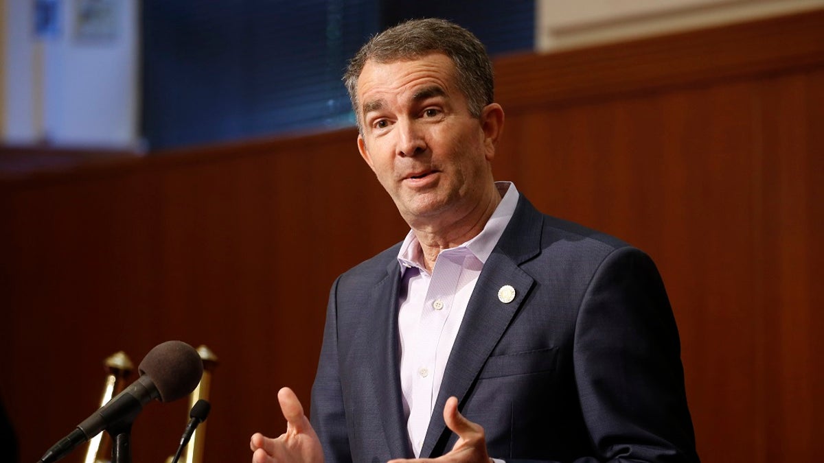 Virginia Gov. Ralph Northam gestures during a news conference at the Virginia Capitol. Northam endorsed former Gov. Terry McAuliffe in his 2021 bid to get back into the governor's mansion on Thursday. (AP Photo/Steve Helber)