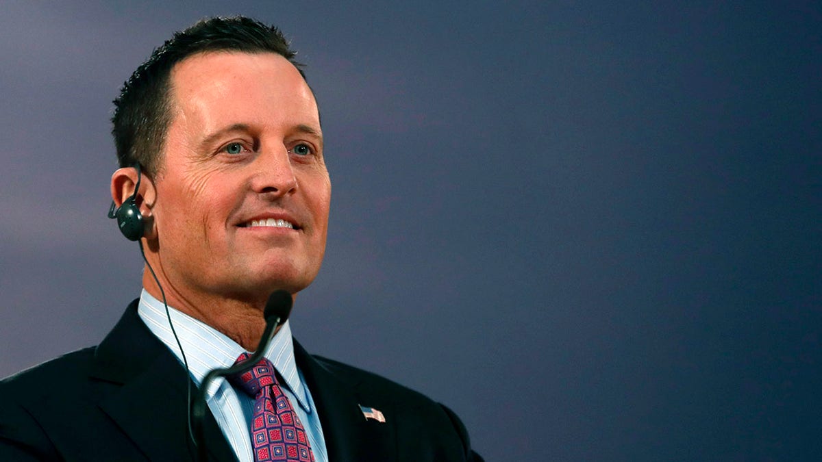 In this Friday, Jan. 24, 2020 file photo, former National Security adviser Ric Grenell at a press conference in his subsequent role as former President Donald Trump's envoy for the Kosovo-Serbia dialogue. Grenell, a longtime California activist before his time working with Trump, is starting a new voter group called "Fix California." (AP Photo/Darko Vojinovic, file)