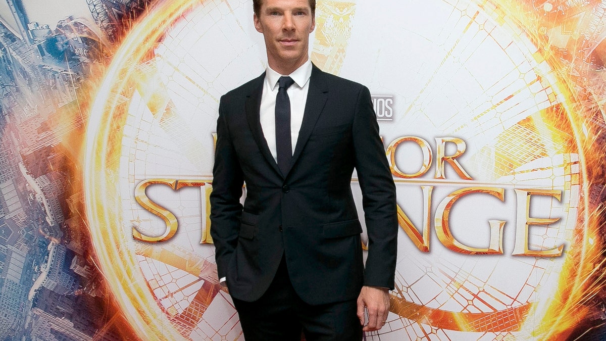 In this Oct. 24, 2016 file photo, Benedict Cumberbatch poses for photographers upon arrival at the launch event of the film 'Doctor Strange' in London.