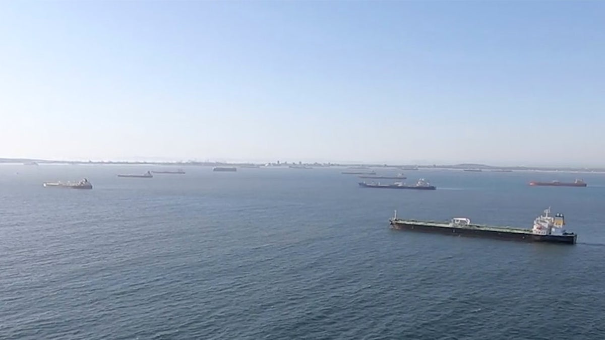 The Coast Guard reported finding more than two dozen oil tankers off the coast of Southern California Thursday afternoon.