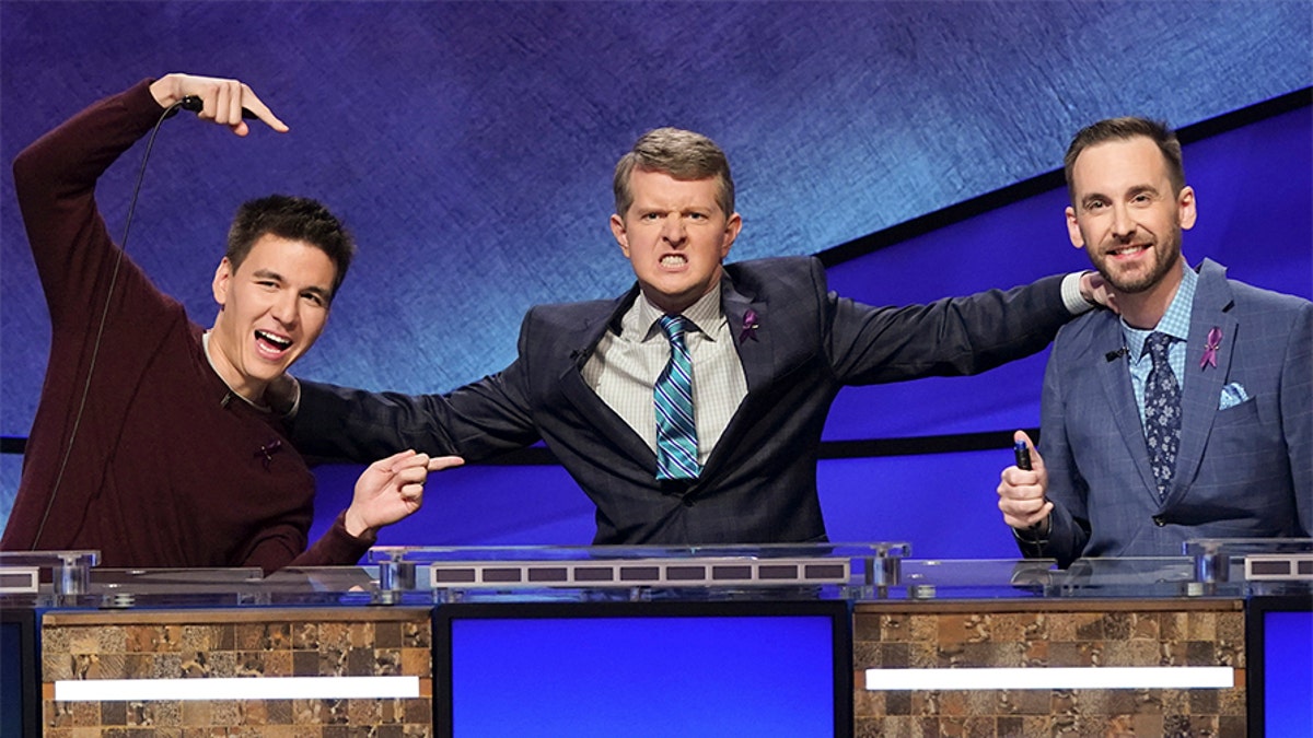 James Holzhauer, Ken Jennings and Brad Rutter are pictured for the "Jeopardy!: The Greatest of All Time" tournament.