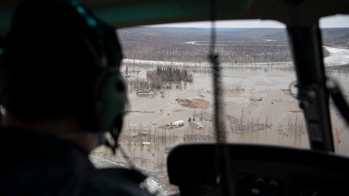 Alberta Premier Jason Kenney flew over Fort McMurray on Monday, April 27, 2020, to see the flooding situation first-hand.