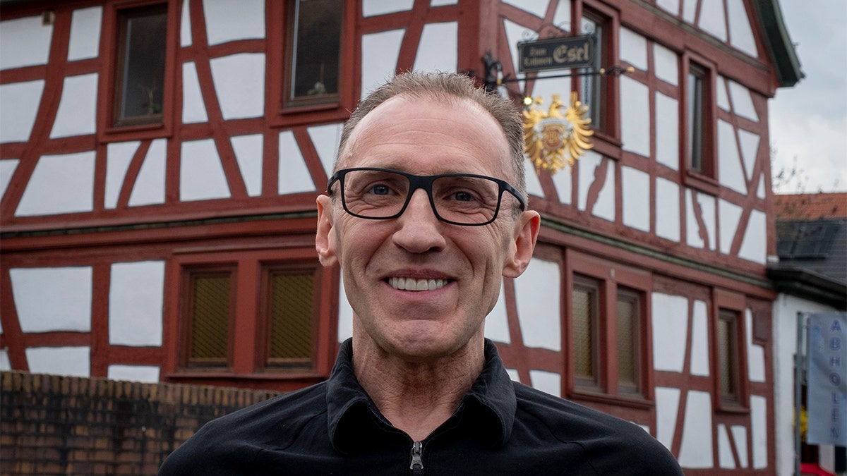 Thomas Metzmacher made some changes to his apple cider restaurant, Zum Lahmen Esel, in Frankfurt, Germany.  (AP Photo/Michael Probst)