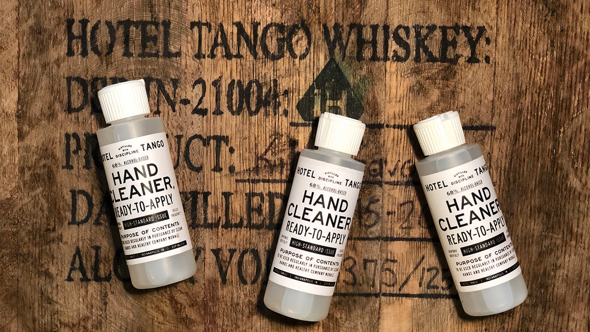 Hotel Tango Distillery sent its sanitizer to over 30 Indiana locations on the frontlines from medical facilities to deployed military units. (Hotel Tango Distillery)