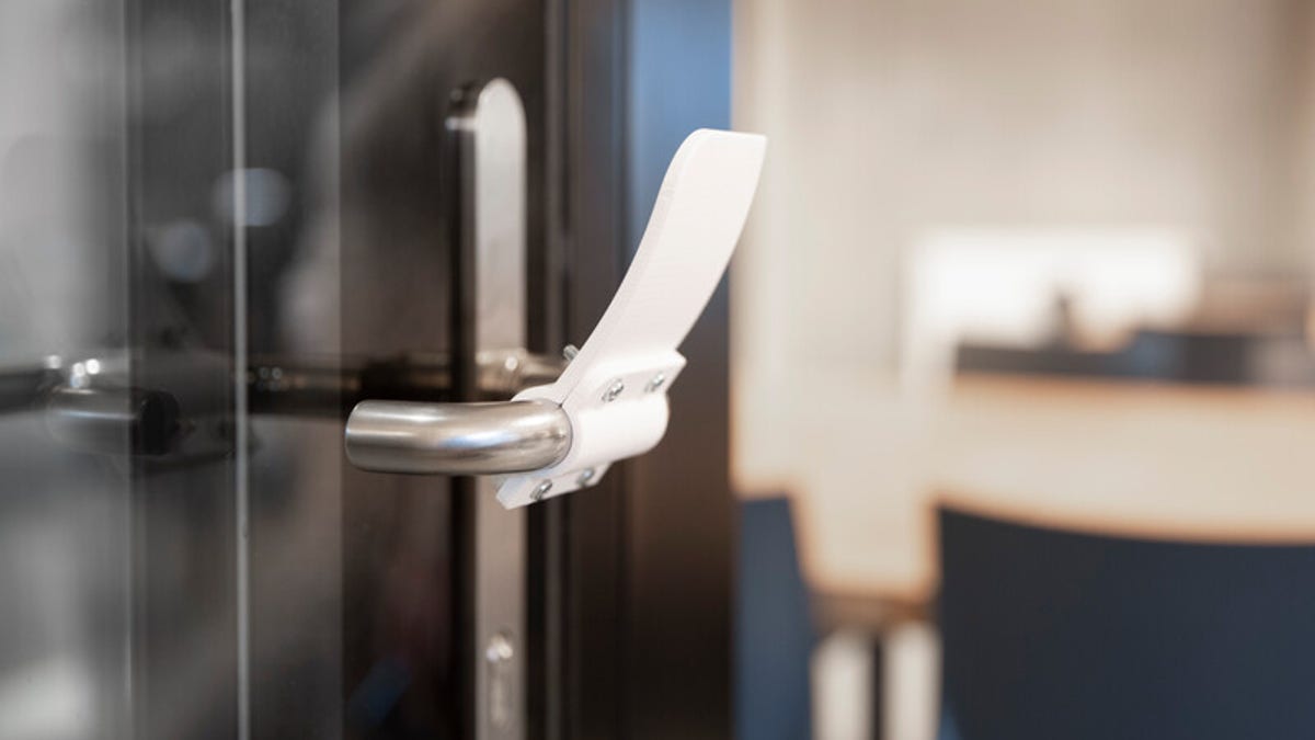 Materialise has made its hands-free door opener design freely available for download.