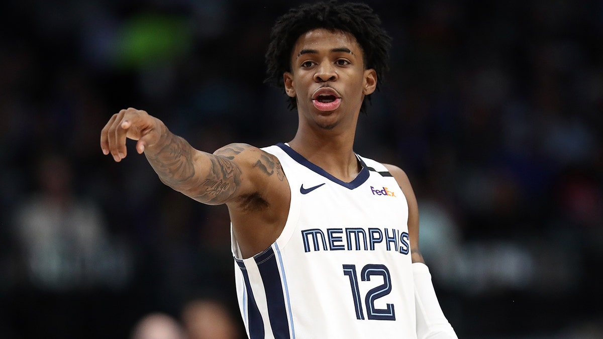 DALLAS, TEXAS - MARCH 06: Ja Morant #12 of the Memphis Grizzlies during play against the Dallas Mavericks in the first half at American Airlines Center on March 06, 2020 in Dallas, Texas. NOTE TO USER: User expressly acknowledges and agrees that, by downloading and or using this photograph, User is consenting to the terms and conditions of the Getty Images License Agreement. (Photo by Ronald Martinez/Getty Images)