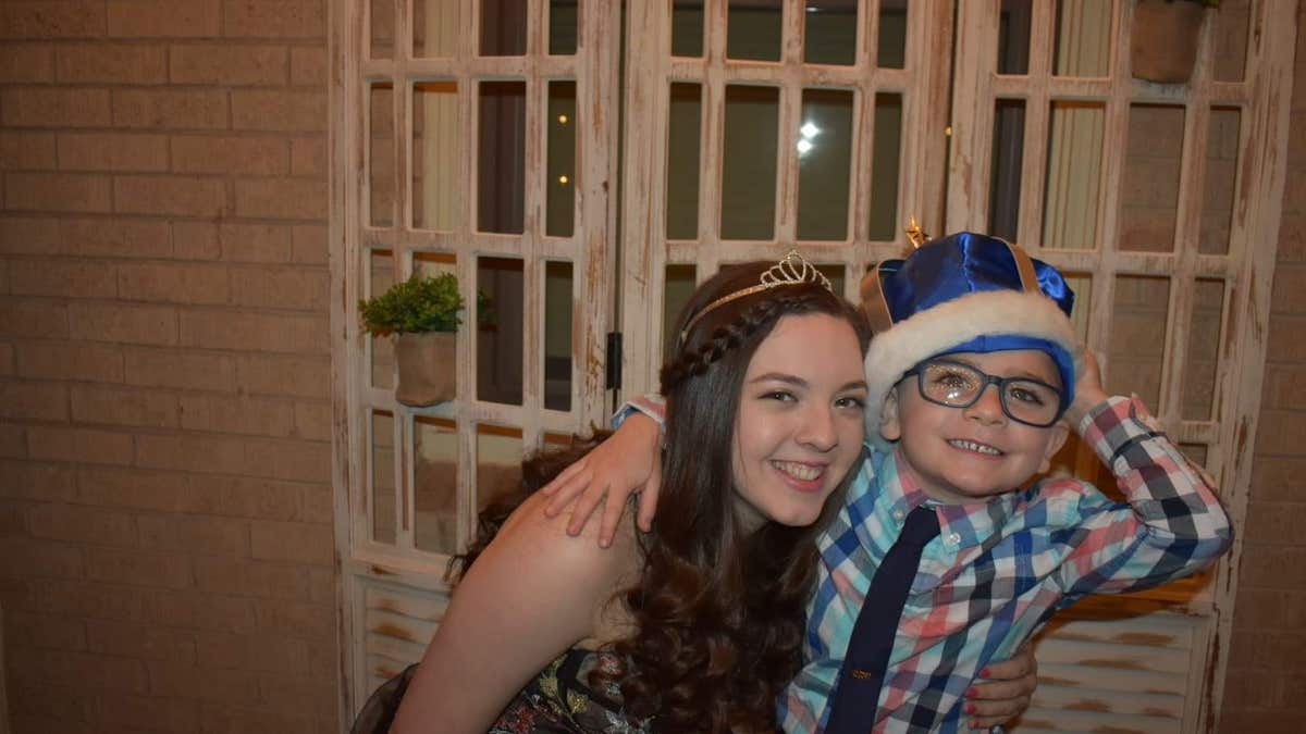 Prom queen Grayson and prom king Gene, pictured.