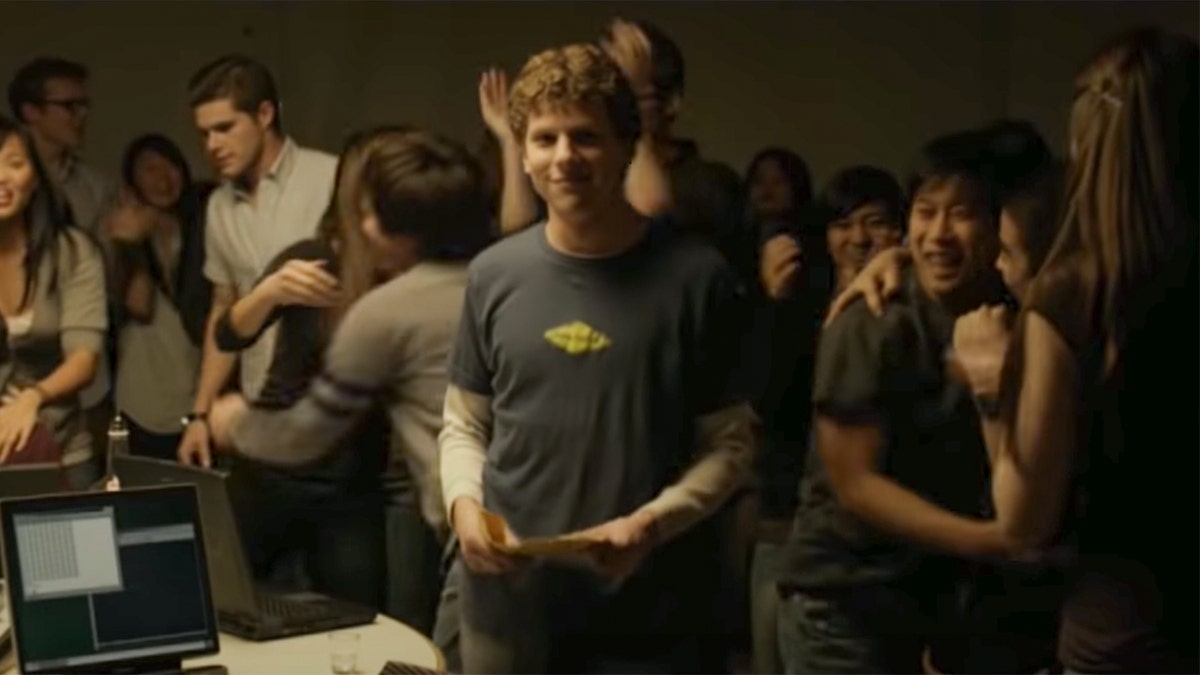 Jesse Eisenberg stars as real-life Facebook founder Mark Zuckerberg in the 2010 movie 'The Social Network.'