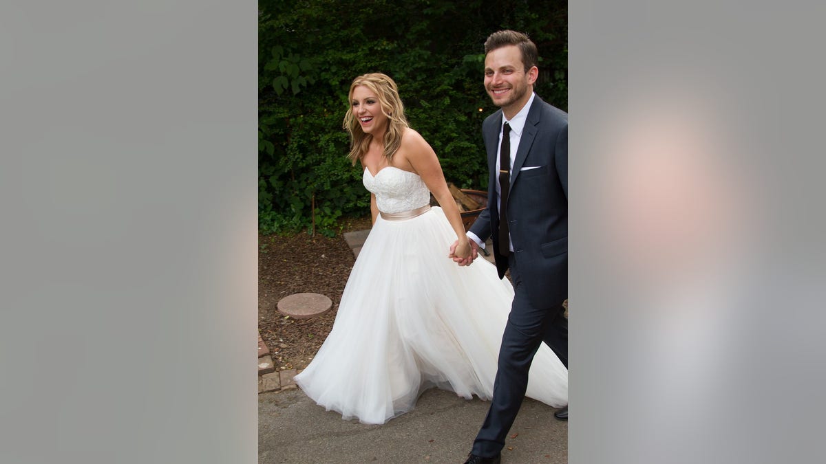 Singer-songwriter Jordan Pruitt and her husband Brian Fuente on their wedding day, May 24, 2015.