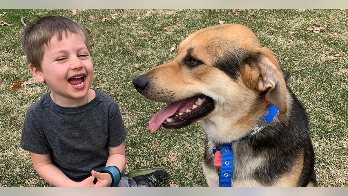 William and his adoptive dog, the aptly named Nelson
