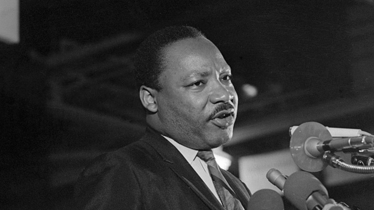Caught in a somber mood, Dr. Martin Luther King addresses some 2,000 people on the eve of his death, giving the speech "I've been to the mountaintop." The former founder and Chairman of the Southern Christian Leadership Conference was slain by an unknown assailant on April 4, 1968.