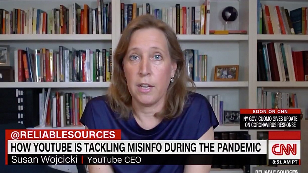 YouTube CEO Susan Wojcicki said “anything that would go against World Health Organization recommendations” would violate company policy.
