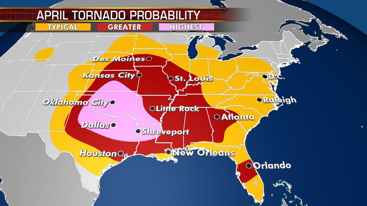 Tornado probably in the month of April.