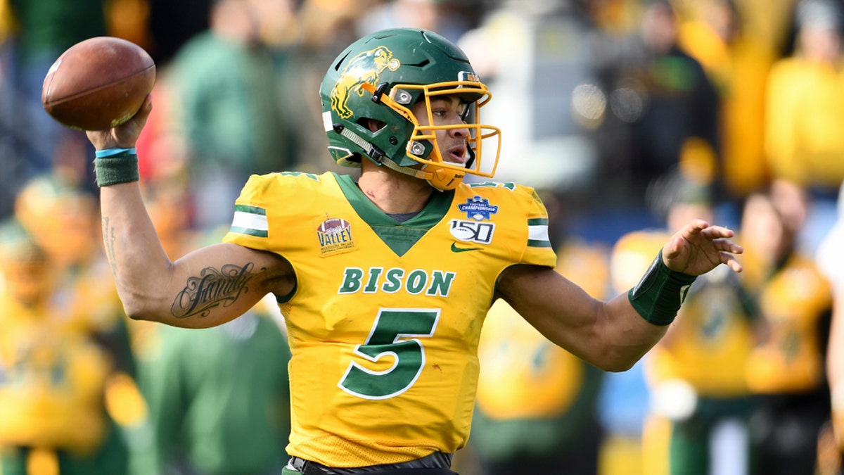 Trey Lance didn't throw an interception last season. (Photo by Justin Tafoya/NCAA Photos via Getty Images)