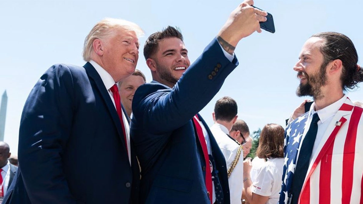 President Trump and Colin Wayne at the White House in July 2019. The photo was originally posted on Trump's Instagram account.