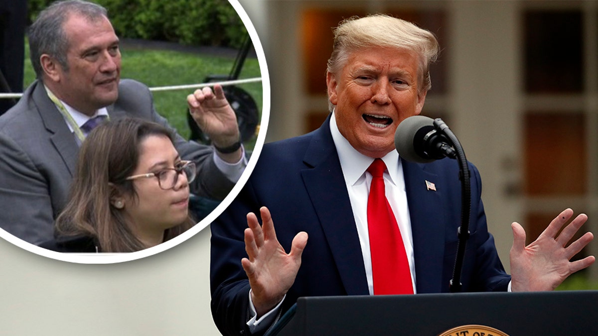 President Donald Trump speaks about the coronavirus in the Rose Garden of the White House, Tuesday, April 14, 2020, in Washington. (AP Photo/Alex Brandon)