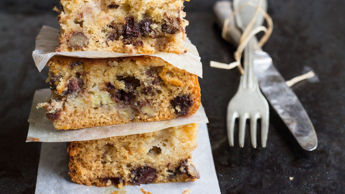 The U.S. Food Administration's original recipe for a "war cake" (not pictured) utilized corn syrup and raisins instead of sugar.