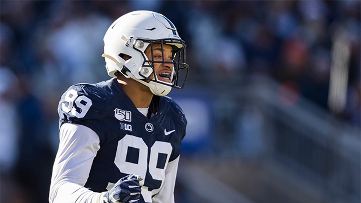 The Panthers went with Yetur Gross-Matos. (Photo by Scott Taetsch/Getty Images)
