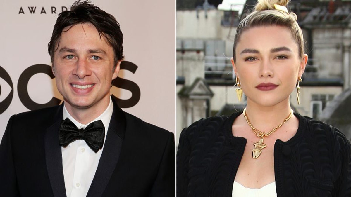 Florence Pugh is defending her relationship with Zach Braff to those critiquing their romance. 