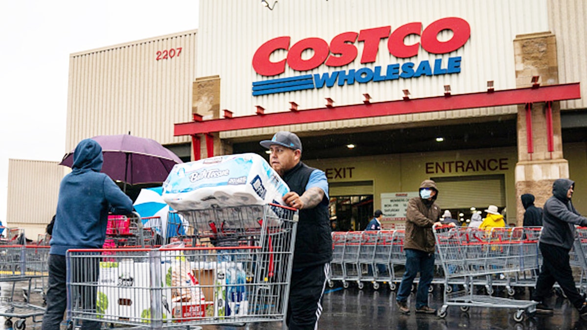 man shown outside a Costco