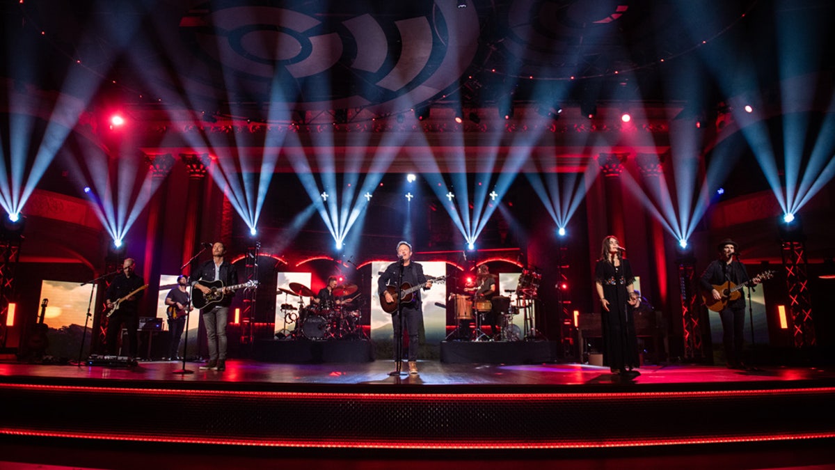 Popular Christian singer Chris Tomlin leads worship during TBN's Easter special.