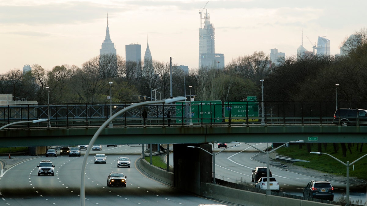 Cars on the Grand Central Parkway during rush hour Tuesday in Queens, New York.