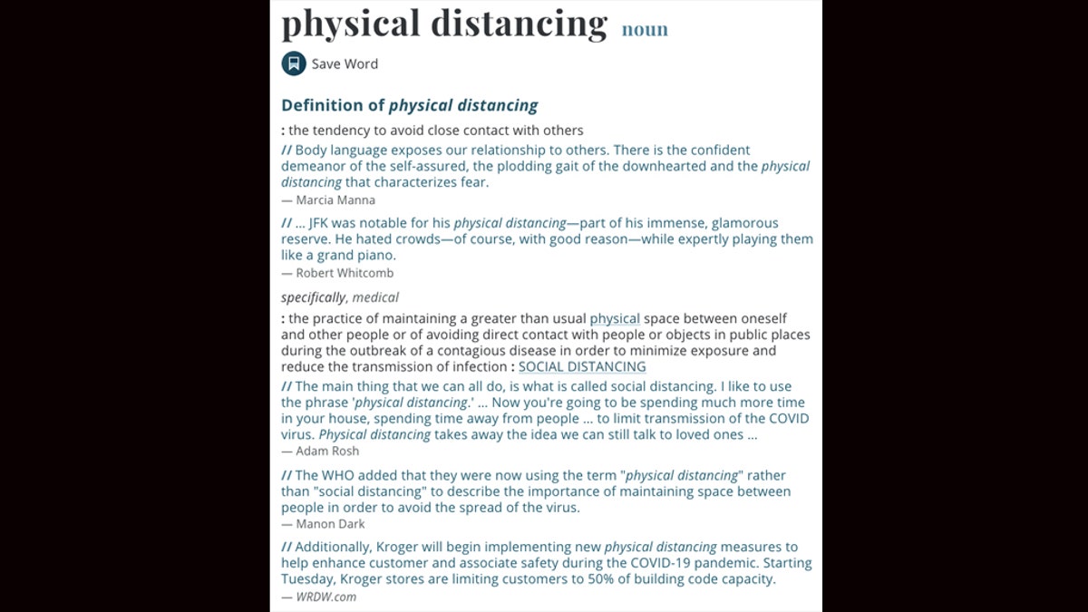 Over 535 new words and terms, such as "physical distancing," were added to the glossary’s digital dictionary on April 29.