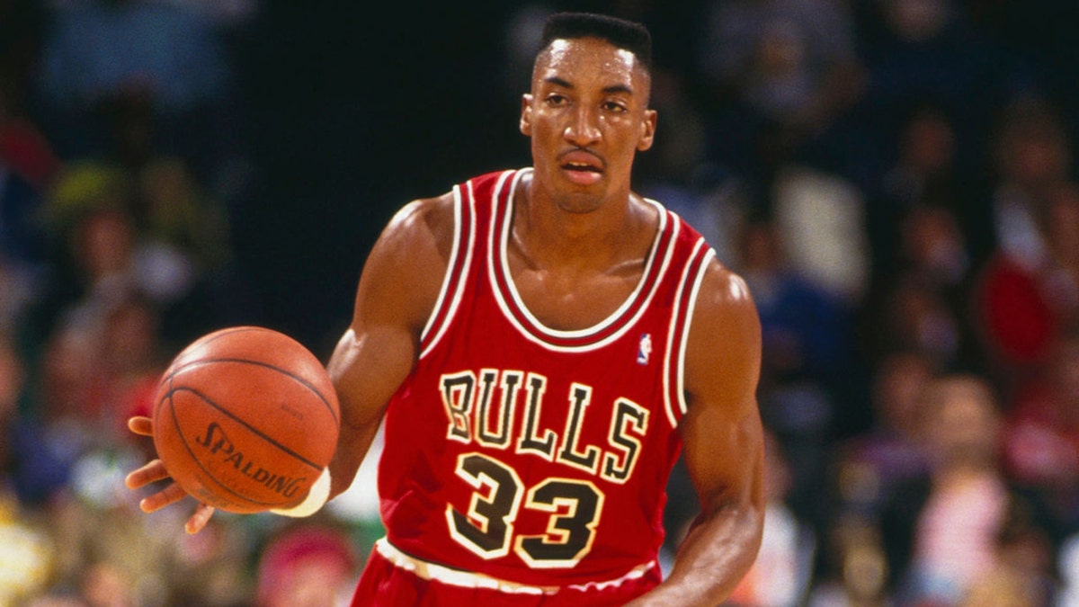 Scottie Pippen finished his career with the Bulls. (Photo by Focus on Sport via Getty Images)