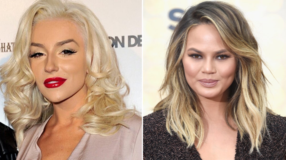 Chrissy Teigen (right) has been accused of cyberbullying a number of celebrities, including Courtney Stodden (left).