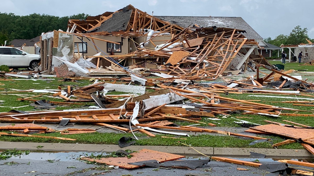 Damage in Monroe, La., after a tornado struck on Easter Sunday.