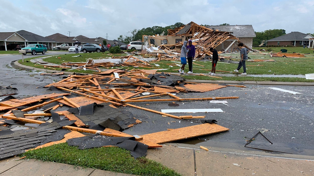Damage in Monroe, La., after a tornado struck on Easter Sunday.