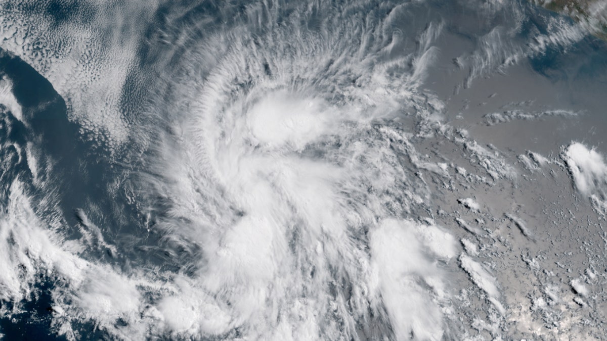 The system that became Tropical Depression One-E can be seen churning in the East Pacific off Mexico on Friday, April 24, 2020.