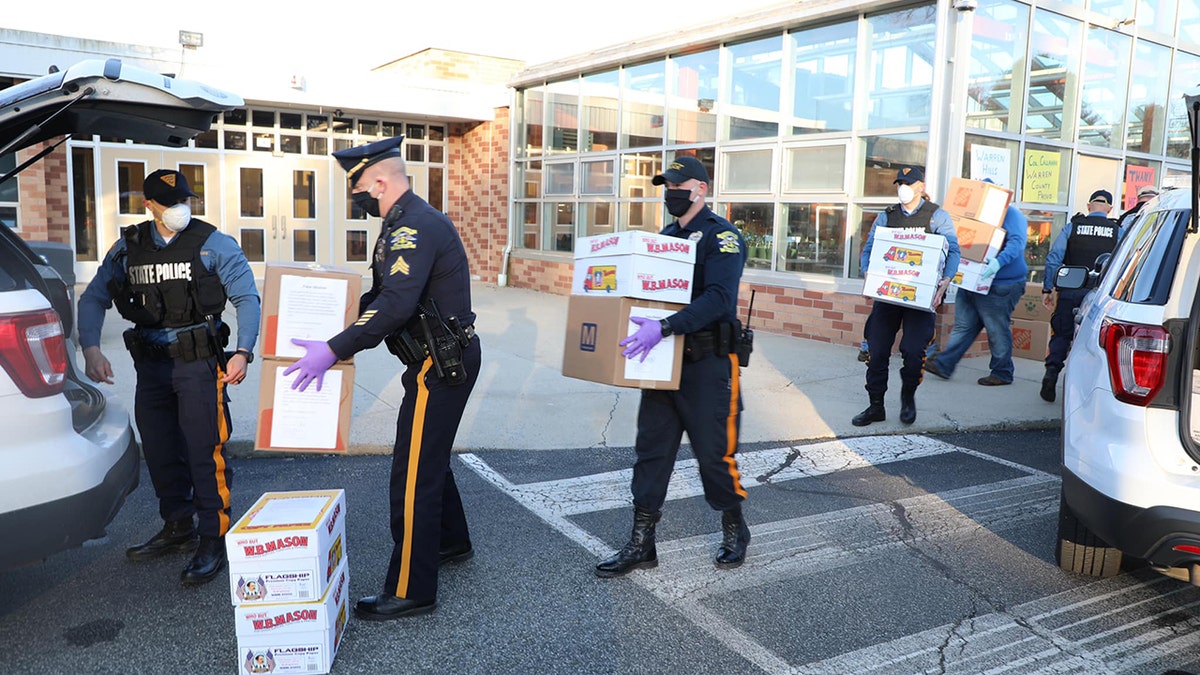Warren Hills High School students made 26,000 face shields with a 3D printer and donated them to New Jersey State Police Saturday.